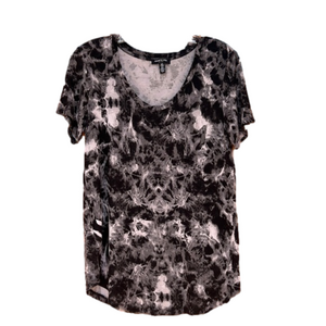 Kenneth Cole New York Tee Shirt Medium Black Gray Marbled